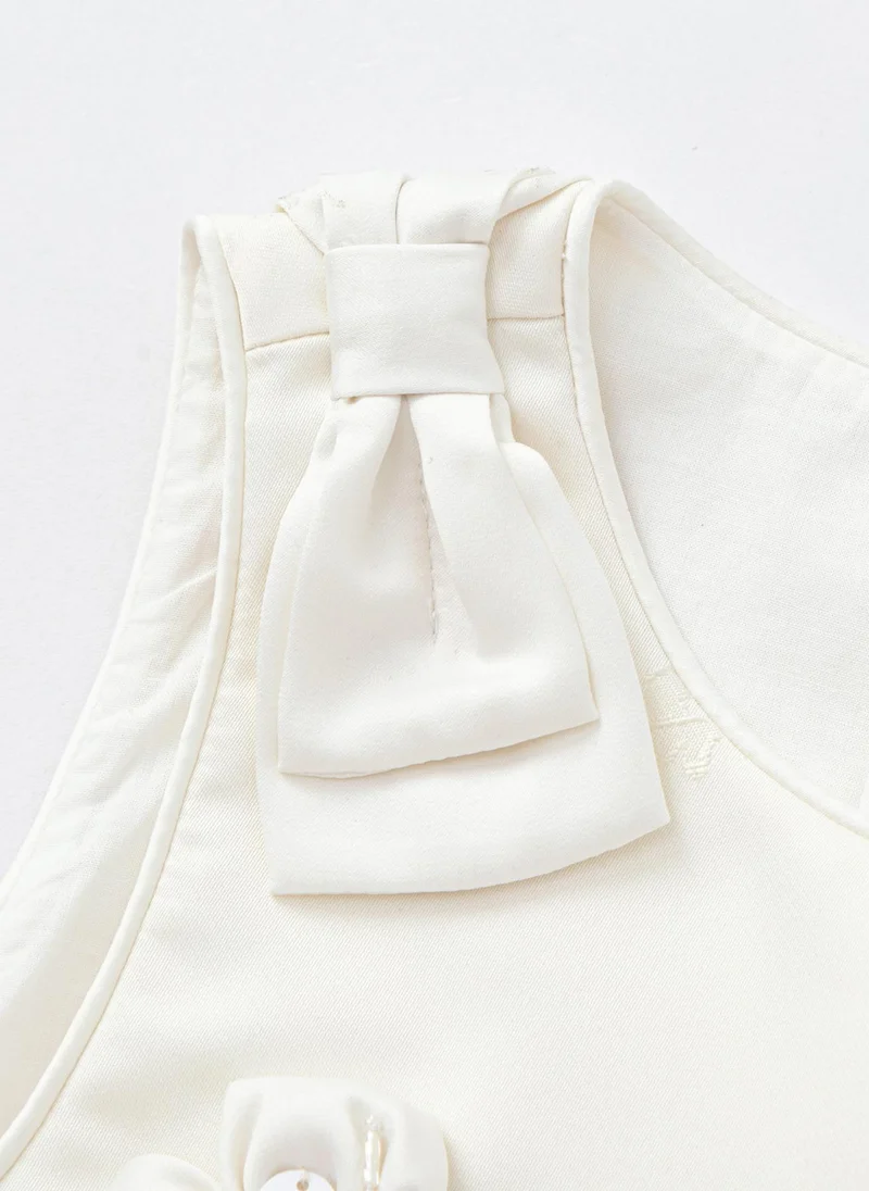 Balabala ivory Kids Girls Woven one-piece dress for Women | Best Price UAE